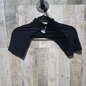 I am Gia Black Bolero Mini Shirt Top XS Designer Luxury Minimalist Neutral